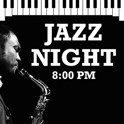 Custom Outdoor Yard Signs Multiple Sizes Jazz Night
