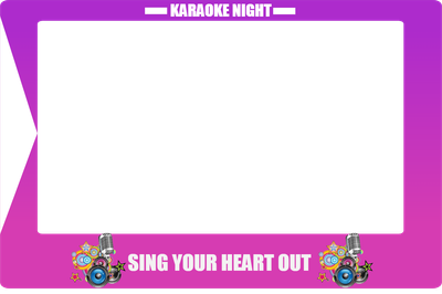 Custom Outdoor Selfie Frames Multiple Sizes Karaoke Night