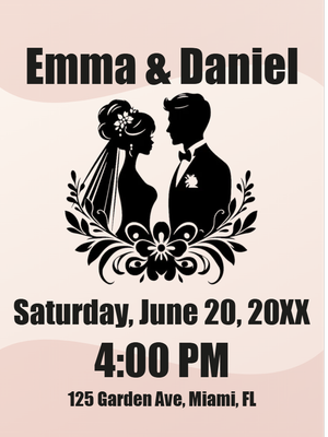 Custom PVC Foam Boards Multiple Sizes Emma & Daniel