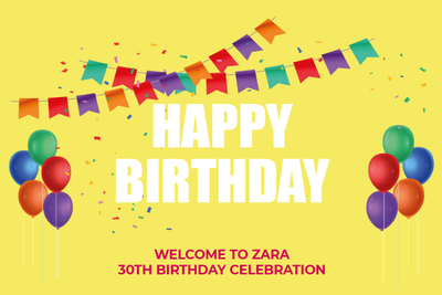 Custom PVC Foam Boards Multiple Sizes Zara 30th