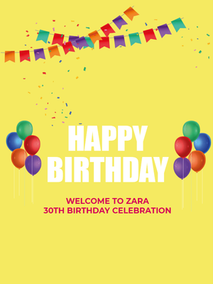 Custom PVC Foam Boards Multiple Sizes Zara 30th