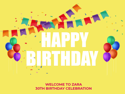 Custom PVC Foam Boards Multiple Sizes Zara 30th
