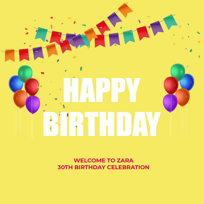 Custom PVC Foam Boards Multiple Sizes Zara 30th