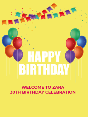 Custom PVC Foam Boards Multiple Sizes Zara 30th