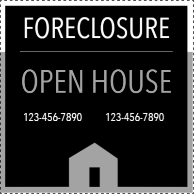 Custom Outdoor Yard Signs Multiple Sizes Foreclosure Open House