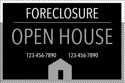 Custom Outdoor Yard Signs Multiple Sizes Foreclosure Open House
