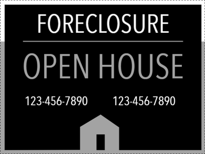 Custom Outdoor Yard Signs Multiple Sizes Foreclosure Open House