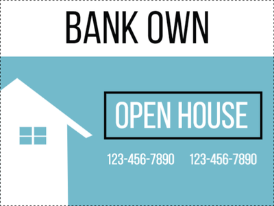Custom Outdoor Yard Signs Multiple Sizes Bank Owned