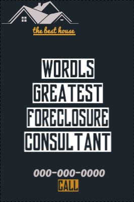 Custom Outdoor Yard Signs Multiple Sizes Foreclosure Consultant