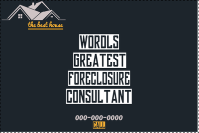 Custom Outdoor Yard Signs Multiple Sizes Foreclosure Consultant