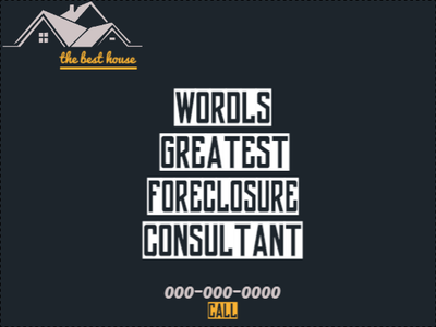 Custom Outdoor Yard Signs Multiple Sizes Foreclosure Consultant