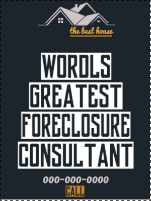 Custom Outdoor Yard Signs Multiple Sizes Foreclosure Consultant