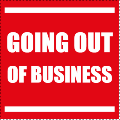 Custom Outdoor Yard Signs Multiple Sizes Going Out Of Business