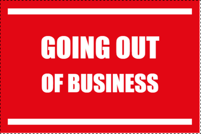 Custom Outdoor Yard Signs Multiple Sizes Going Out Of Business