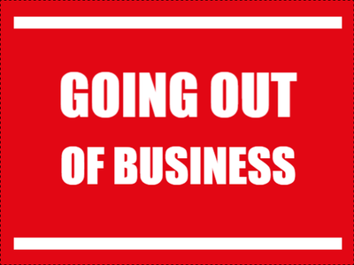 Custom Outdoor Yard Signs Multiple Sizes Going Out Of Business