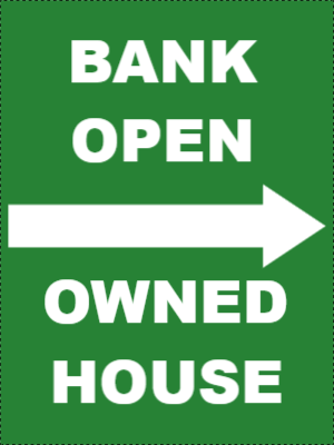 Custom Outdoor Yard Signs Multiple Sizes Bank Open