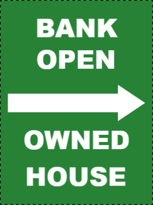 Custom Outdoor Yard Signs Multiple Sizes Bank Open