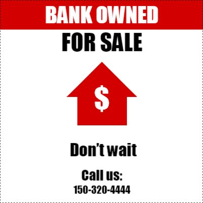 Custom Outdoor Yard Signs Multiple Sizes Bank Owned