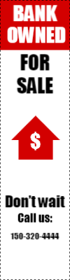 Custom Outdoor Yard Signs Multiple Sizes Bank Owned
