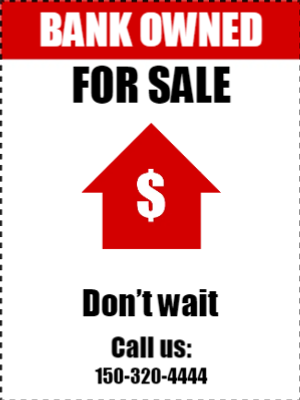 Custom Outdoor Yard Signs Multiple Sizes Bank Owned
