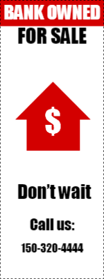 Custom Outdoor Yard Signs Multiple Sizes Bank Owned