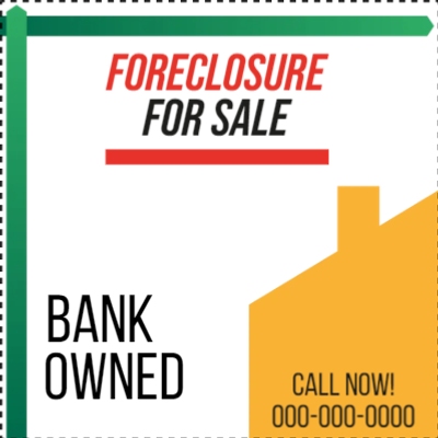 Custom Outdoor Yard Signs Multiple Sizes Foreclosure For Sale