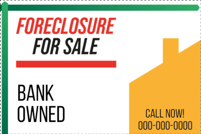 Custom Outdoor Yard Signs Multiple Sizes Foreclosure For Sale