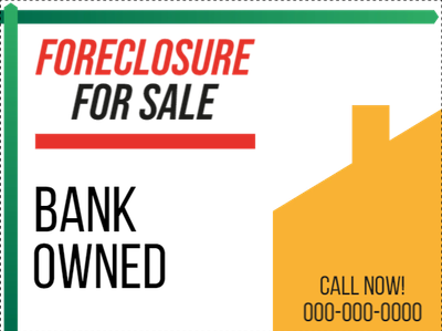 Custom Outdoor Yard Signs Multiple Sizes Foreclosure For Sale