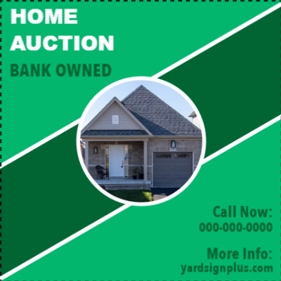 Custom Outdoor Yard Signs Multiple Sizes Home Auction