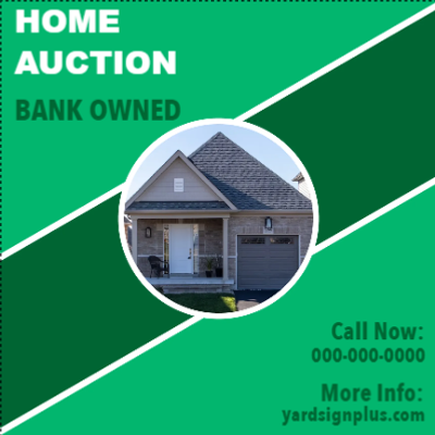 Custom Outdoor Yard Signs Multiple Sizes Home Auction
