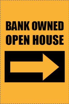 Custom Outdoor Yard Signs Multiple Sizes Bank Owned House