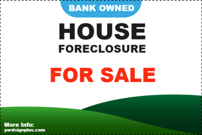 Custom Outdoor Yard Signs Multiple Sizes Bank Owned Foreclosure