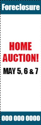 Custom Outdoor Yard Signs Multiple Sizes Foreclosure Auction