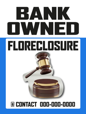 Custom Outdoor Yard Signs Multiple Sizes Strictly Bank Owned