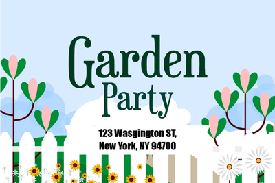 Custom Outdoor Yard Signs Multiple Sizes Garden Party