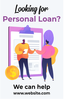 Custom Outdoor Yard Signs Multiple Sizes Looking for Personal Loan
