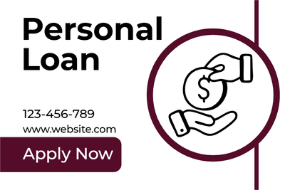 Custom Outdoor Yard Signs Multiple Sizes Apply for Personal Loan