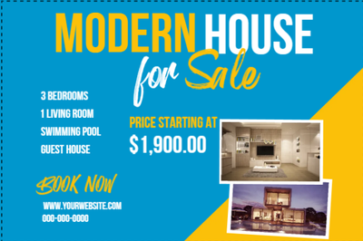 Custom Outdoor Yard Signs Multiple Sizes Modern House