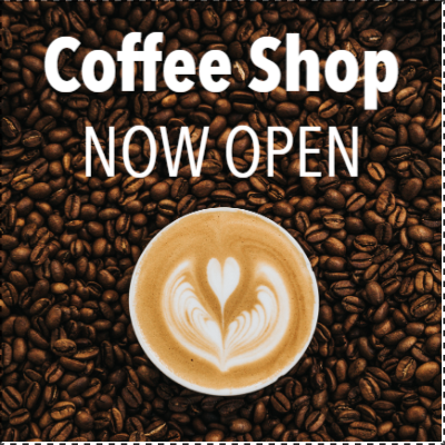 Custom Outdoor Yard Signs Multiple Sizes Coffee Shop