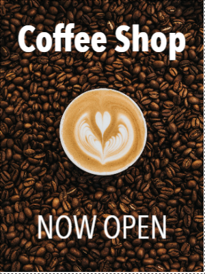 Custom Outdoor Yard Signs Multiple Sizes Coffee Shop