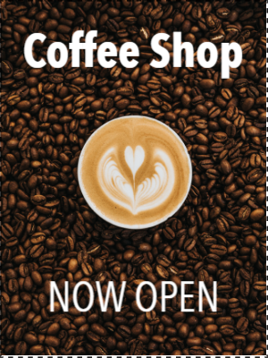 Custom Outdoor Yard Signs Multiple Sizes Coffee Shop