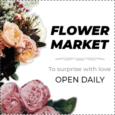 Custom Outdoor Yard Signs Multiple Sizes Flower Market