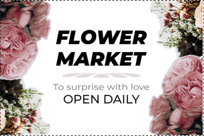 Custom Outdoor Yard Signs Multiple Sizes Flower Market