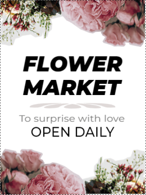 Custom Outdoor Yard Signs Multiple Sizes Flower Market