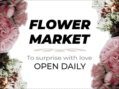 Custom Outdoor Yard Signs Multiple Sizes Flower Market