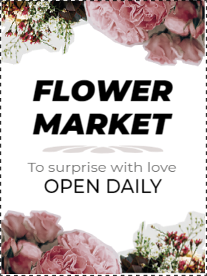 Custom Outdoor Yard Signs Multiple Sizes Flower Market