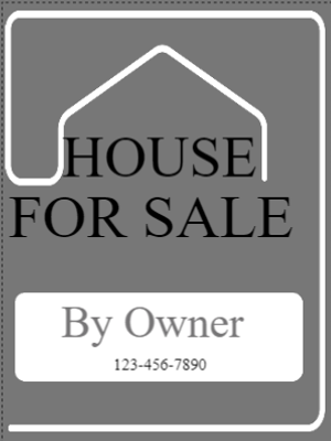 Custom Outdoor Yard Signs Multiple Sizes House  For Sale