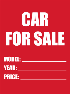 Custom Outdoor Yard Signs Multiple Sizes Car for Sale
