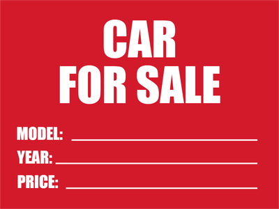 Custom Outdoor Yard Signs Multiple Sizes Car for Sale