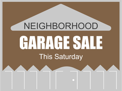 Custom Outdoor Yard Signs Multiple Sizes Garage Sale